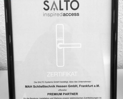 MAH Schließtechnik SALTO Premium Partner